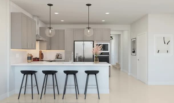 Urban at South Mountain Orinda Kitchen Loft Palette 1 Level 1 Black and White Loft