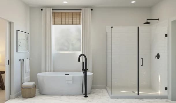 Meridian at The Estates Asheville Primary Bath Farmhouse Palette 5 Level 1 Coastal Farmhouse