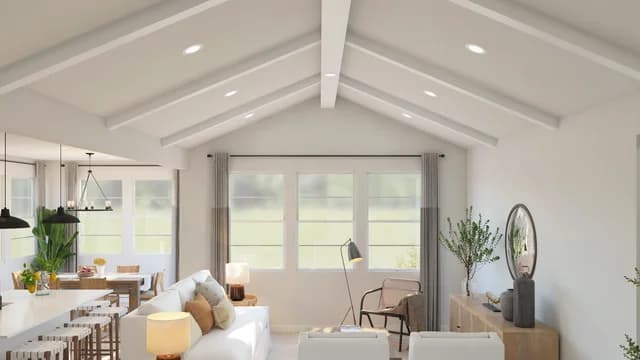 Meridian at The Estates Asheville Great Room Ceiling Farmhouse Palette 5 Level 1 Coastal Farmhouse