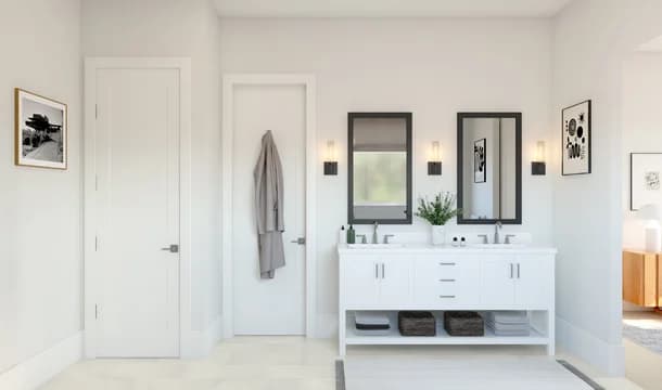 Belfast ESP Primary Bath Tub Loft Palette 1 Level 3 Black and White Loft