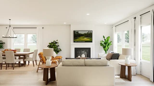 Great Room Fireplace Dallas Reunion Tigris II ASCEND Base Palette 1 Furnished