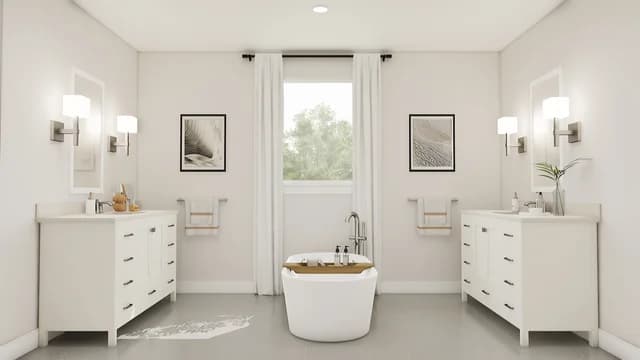 Primary Bath Dallas Monterra Mykonos SPEC 2 Base Palette 4 Furnished