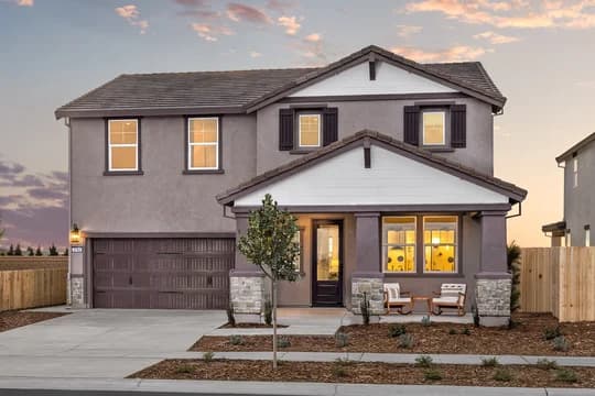 Luna Bella at Plumas Lake Craftsman Exterior Elevation Level 1