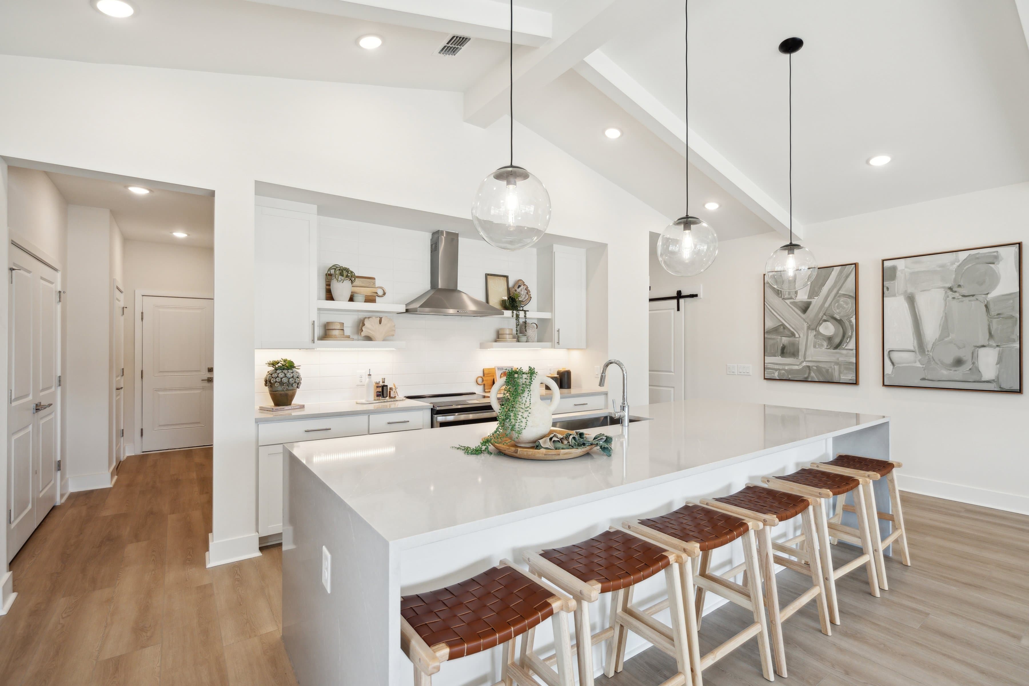 Kitchen with spacious central island
