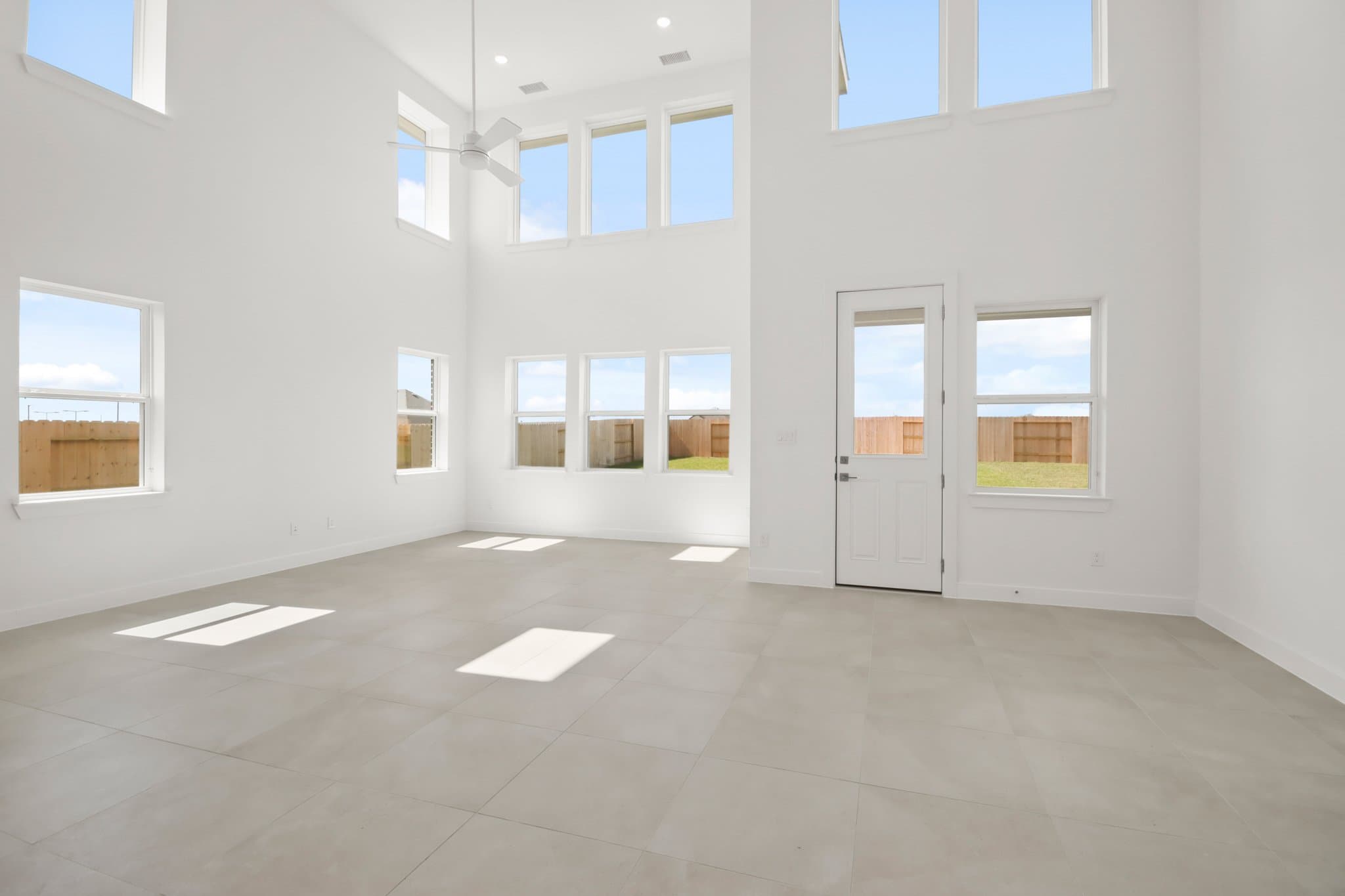 Open concept living spaces