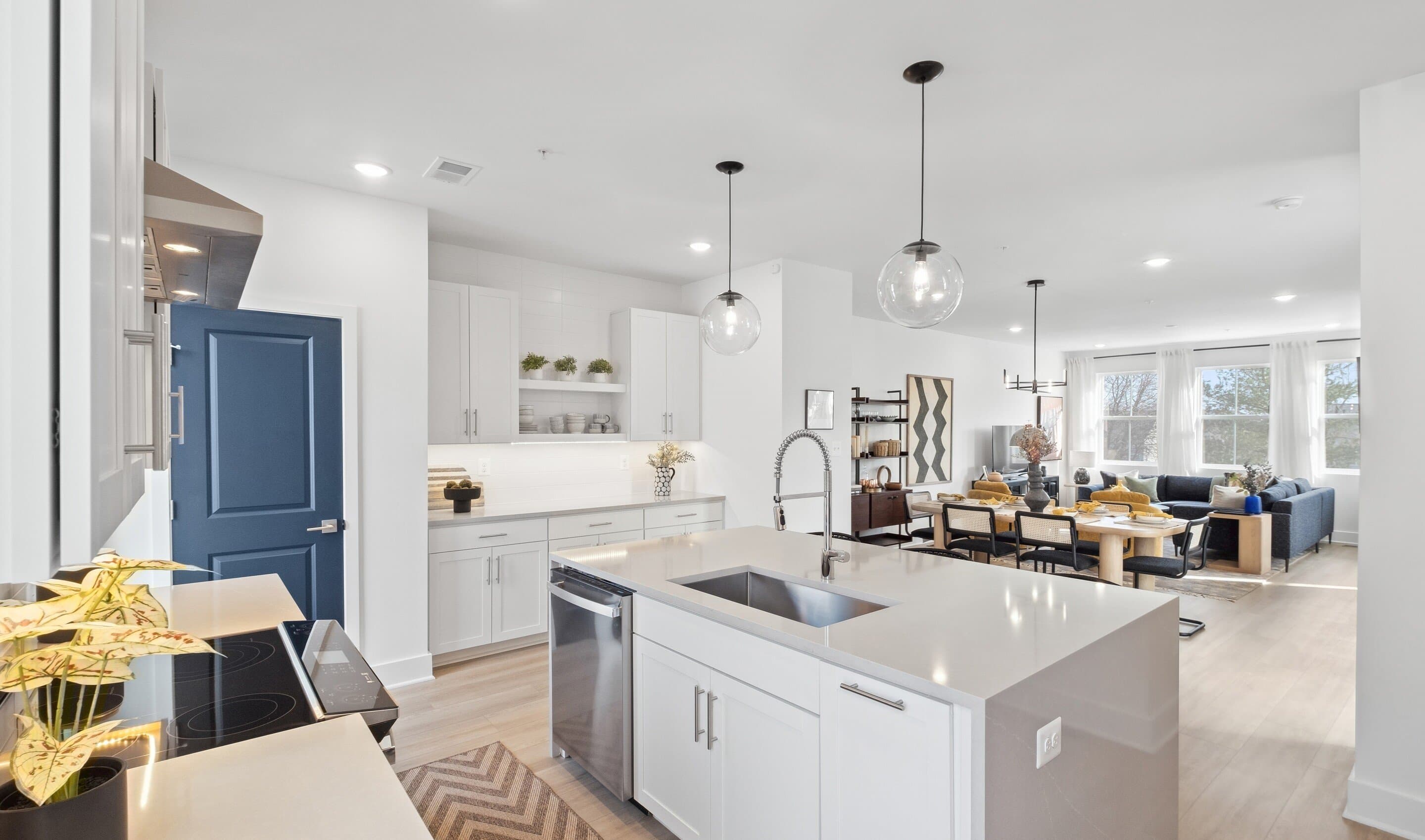 Kitchen with spacious center island