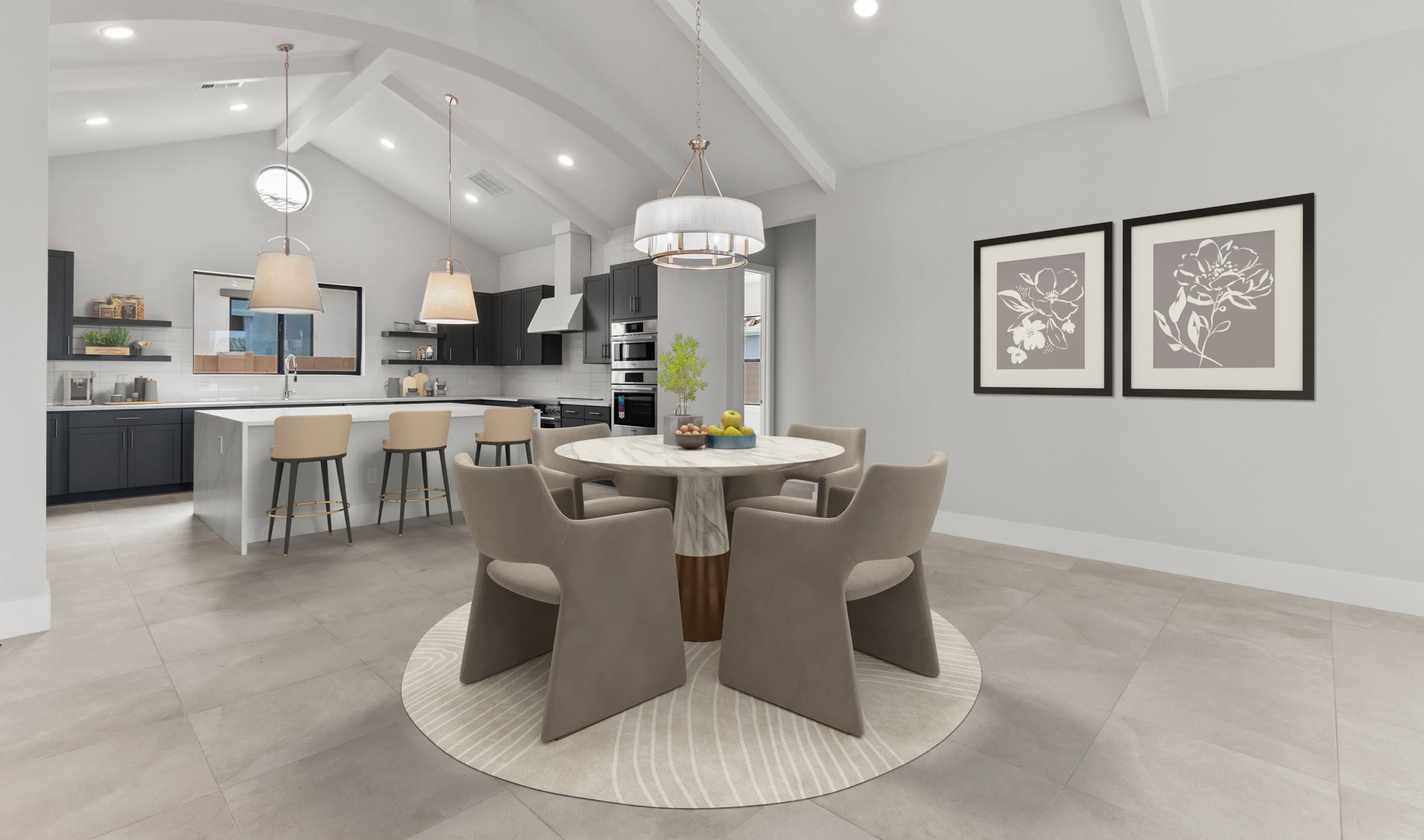 Soaring vaulted ceiling