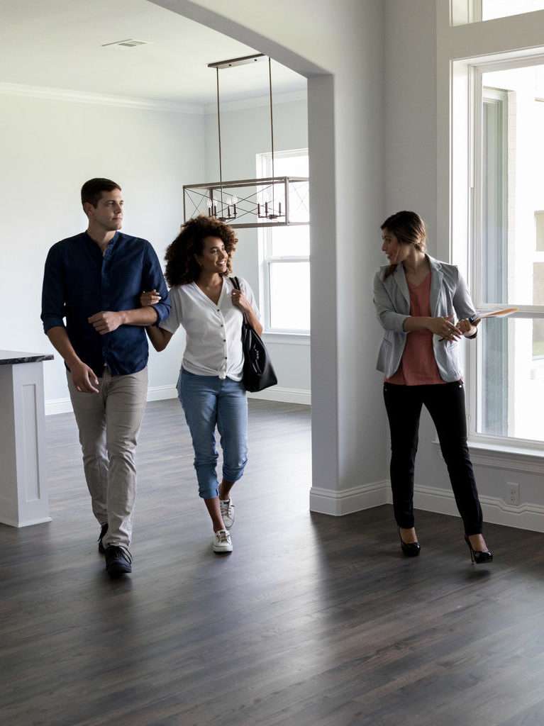 Touring a home with a realtor